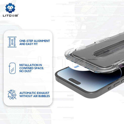 Näytönsuoja Privacy Lito Magic Glass Box D+ Tools Apple iPhone 16 Pro:lle, turvalasi, täysi liima