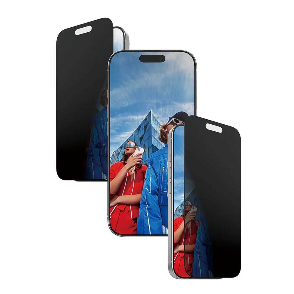 Näytön suojakalvo Privacy PanzerGlass Ultra-Wide Fit 2-Way EasyAligner Apple iPhone 17 / 16 Pro, Karkaistu lasi, Full Glue