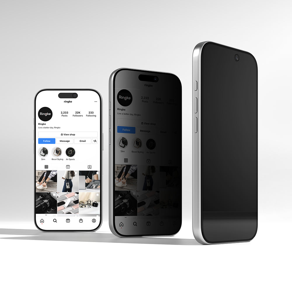 Ringke Easy Slide Privacy -näytönsuoja Apple iPhone 18 Pro Maxille, turvalasi, täysiliimainen, 2 kappaleen setti