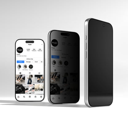 Ringke Easy Slide Privacy -näytönsuoja Apple iPhone 18 Pro Maxille, turvalasi, täysiliimainen, 2 kappaleen setti