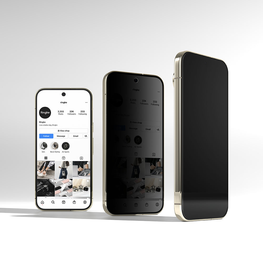 Ringke Easy Slide Privacy -näytönsuoja Google Pixel 11 Pro / 10 Pro / 9 Pro, turvalasi, täysiliimainen, 2 kappaleen setti