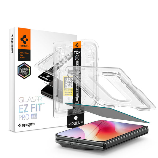 Ulkonäytön suojakalvo Privacy Spigen GlastR EZ FIT Pro HD Apple iPhone Duolle, karkaistu lasi, täysiliima AGL12016