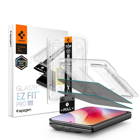 Ulkoisen näytön suojakalvo Privacy Spigen GlastR EZ FIT Pro HD Apple iPhone Duolle, karkaistu lasi, täysiliimainen, 2 kappaleen setti AGL12015