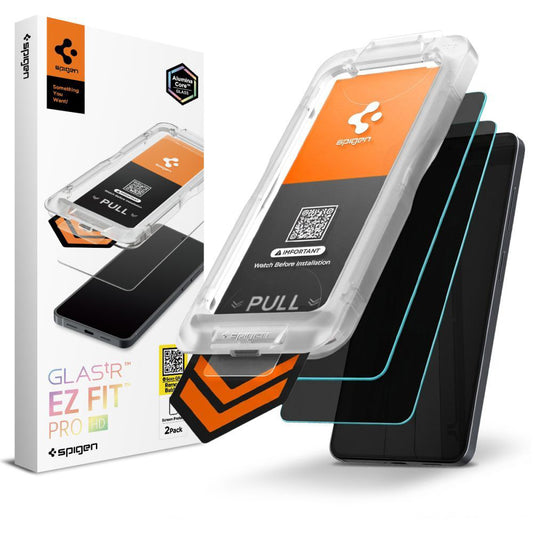 Näytönsuojakalvo Privacy Spigen GlastR EZ FIT Pro HD Samsung Galaxy S26 Plus S947:lle, Panssarilasi, Täysliima, 2 kappaleen setti AGL11085