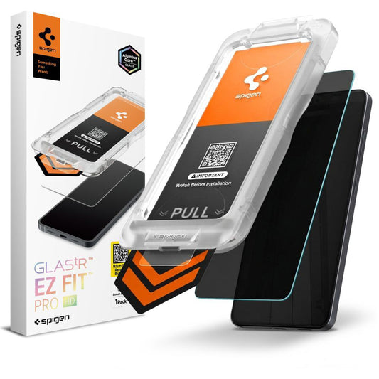Näytönsuojakalvo Privacy Spigen GlastR EZ FIT Pro HD Samsung Galaxy S26 S942:lle, Karkaistu lasi, Full Glue AGL11098