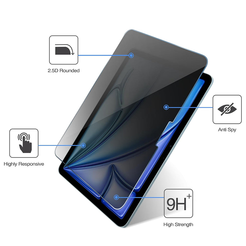 Privacy Techsuit ArmorGlass CrystalHD -näytönsuoja Samsung Galaxy Tab S10+ / Tab S9 FE+ -laitteille, karkaistu lasi, täysiliimainen, 2 kappaleen setti