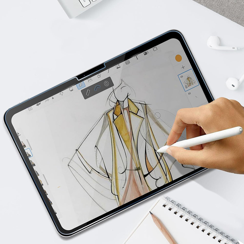 Privacy Techsuit ArmorGlass CrystalHD -näytönsuoja Samsung Galaxy Tab S10+ / Tab S9 FE+ -laitteille, karkaistu lasi, täysiliimainen, 2 kappaleen setti