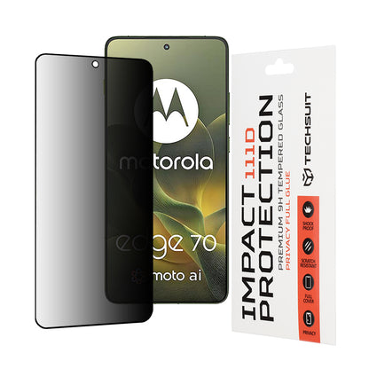 Privacy Techsuit -näytönsuojakalvo Motorola Edge 70:lle, Panssarilasi, Full Glue, 111D