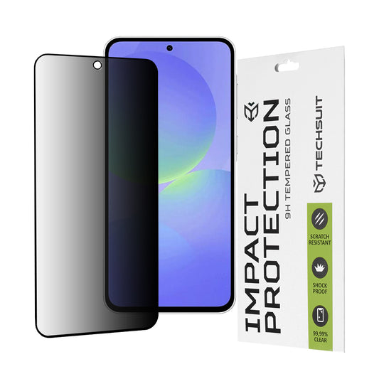 Techsuit Privacy -näytönsuoja Samsung Galaxy A56 A566 / A36 A366:lle, karkaistu lasi, täysiliimainen, 111D
