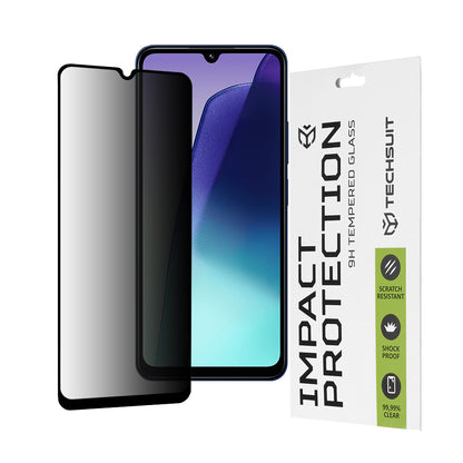 Techsuit Privacy -näytönsuoja Xiaomi Redmi A5 4G (alueellinen) / 14C / Poco C75, karkaistu lasi, täysiliimainen, 111D