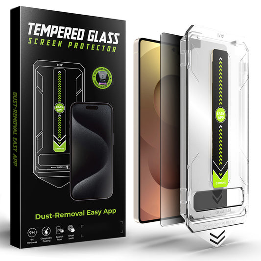 Techsuit TitanGlass CrystalHD Privacy -näytönsuoja Samsung Galaxy S25 Ultra S938:lle, karkaistu lasi, täysiliimainen