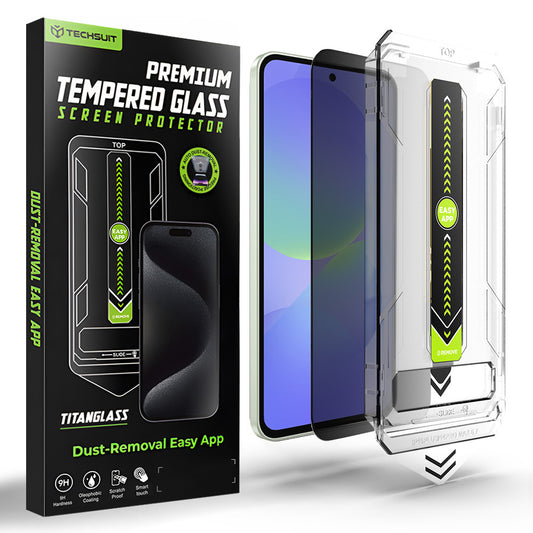 Techsuit TitanGlass CrystalHD Privacy -näytönsuoja Samsung Galaxy A37 5G / A36 A366:lle, suojattu lasi, täysiliimainen