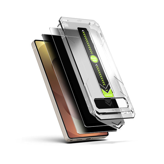 Näytönsuoja Privacy Techsuit TitanGlass CrystalHD Samsung Galaxy S26:lle, Panssarilasi, Full Glue, 2 kappaleen setti