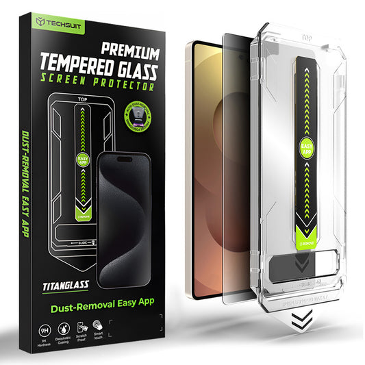 Privacy Screen Protector Techsuit TitanGlass CrystalHD for Samsung Galaxy S26 Ultra S948, Tempered Glass, Full Glue