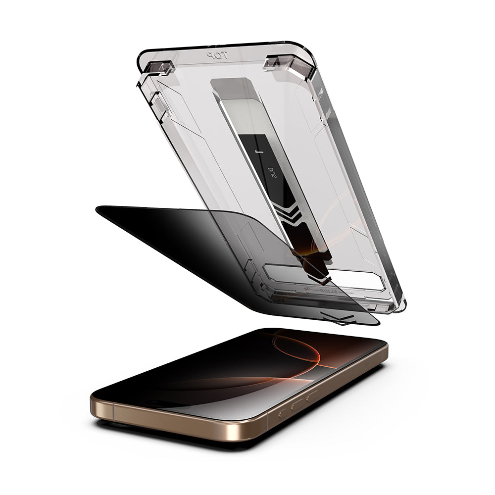 Näytönsuoja Privacy Techsuit TitanGlass Apple iPhone 17 Pro Maxille, Panssarilasi, Full Glue