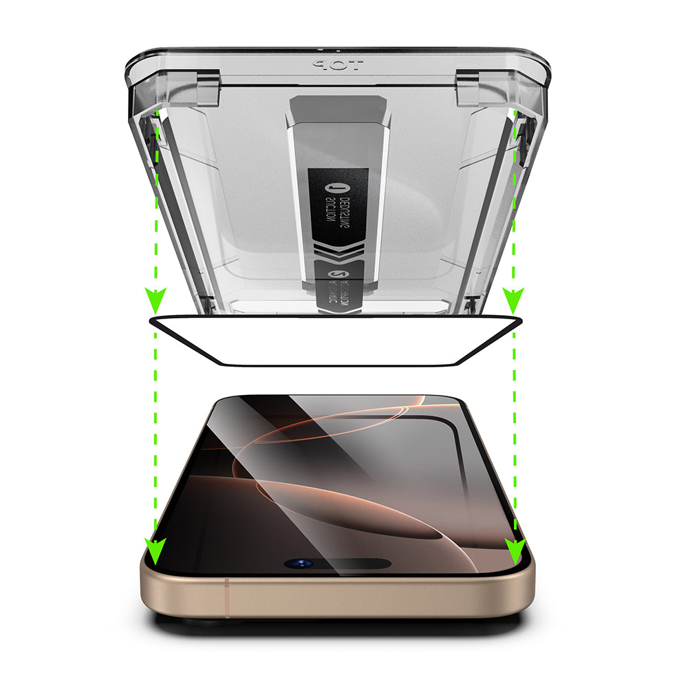 Näytönsuoja Privacy Techsuit TitanGlass Apple iPhone 17 Pro Maxille, Panssarilasi, Full Glue