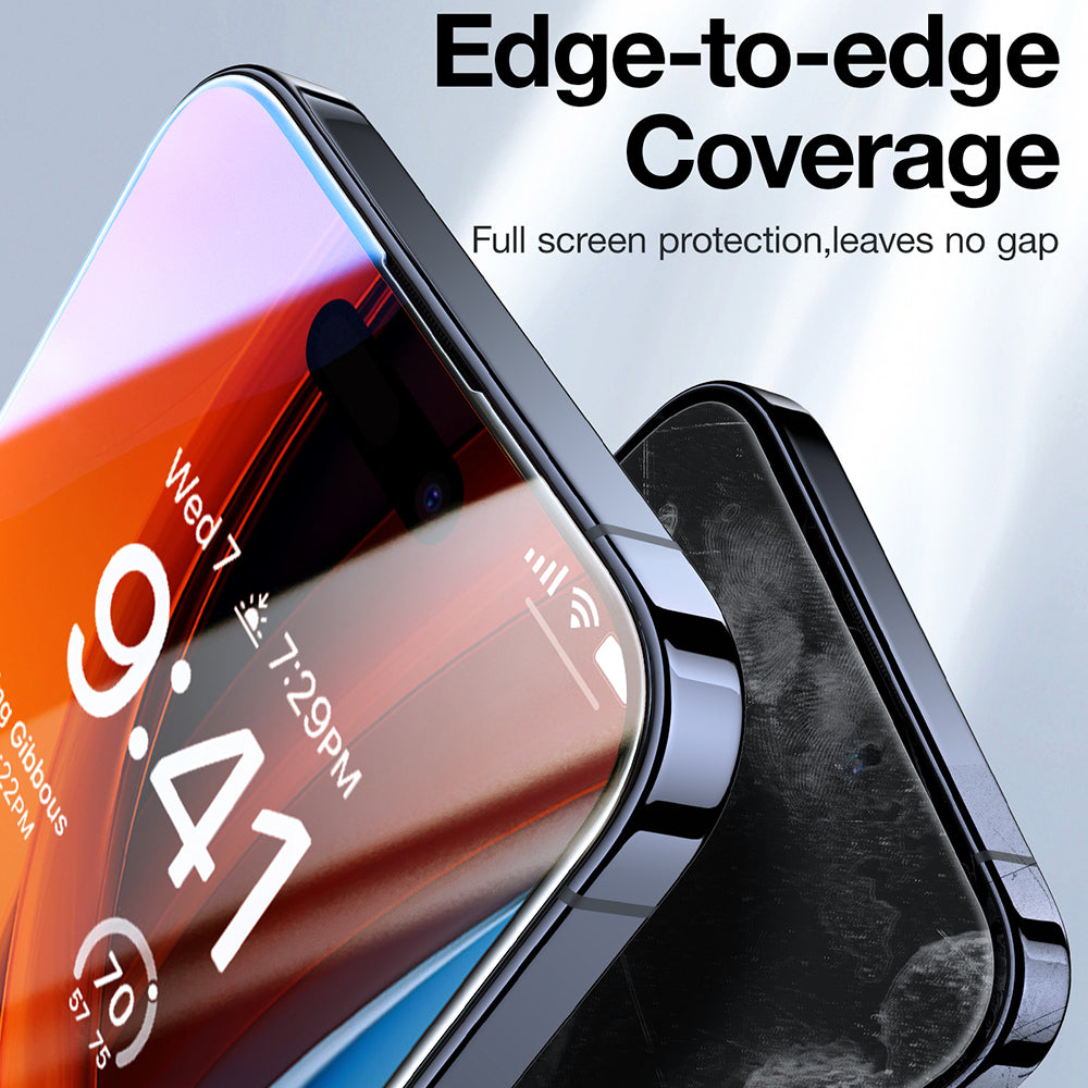 Torras GlassGo Epic Privacy-näytönsuojakalvo Apple iPhone 15 Pro Maxille, Panssarilasi, Täysliima