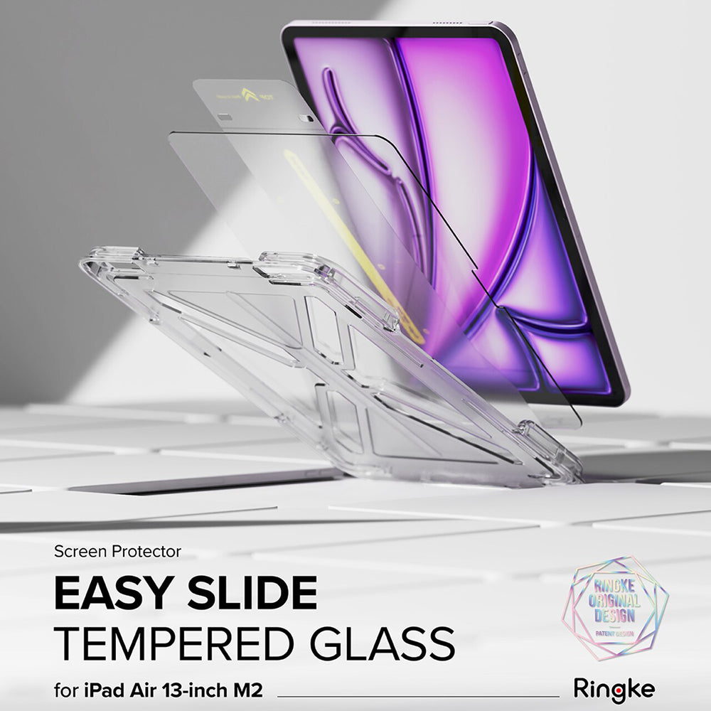 Ringke Easy Slide Screen Protector for Apple iPad Air 13 (2026) / Pro 13 (2025), Tempered Glass, Full Glue