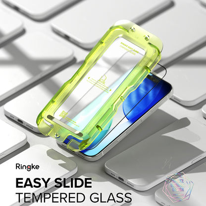 Ringke Easy Slide -näytönsuoja Apple iPhone 17 Pro Maxille, karkaistu lasi, täyteeliimalla, 2 kappaleen setti