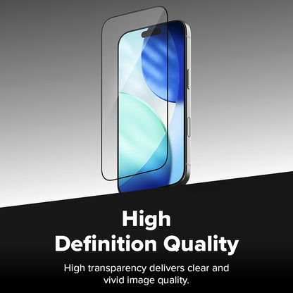 Ringke Easy Slide -näytönsuoja Apple iPhone 17 Pro Maxille, karkaistu lasi, täyteeliimalla, 2 kappaleen setti