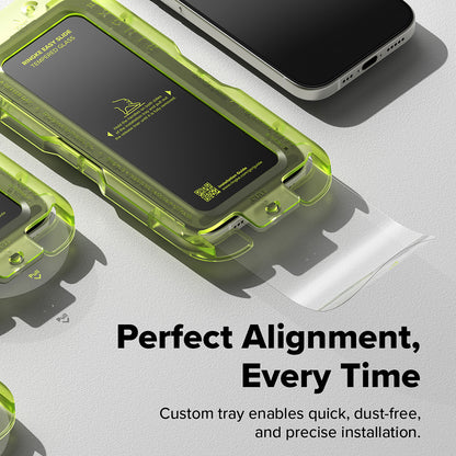 Ringke Easy Slide -näytönsuoja Apple iPhone 17 Pro Maxille, karkaistu lasi, täyteeliimalla, 2 kappaleen setti