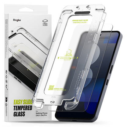 Ringke Easy Slide Screen Protector for Nothing Phone (3a) / Phone (3a) Pro, Tempered Glass, Full Glue, Set of 2 pieces