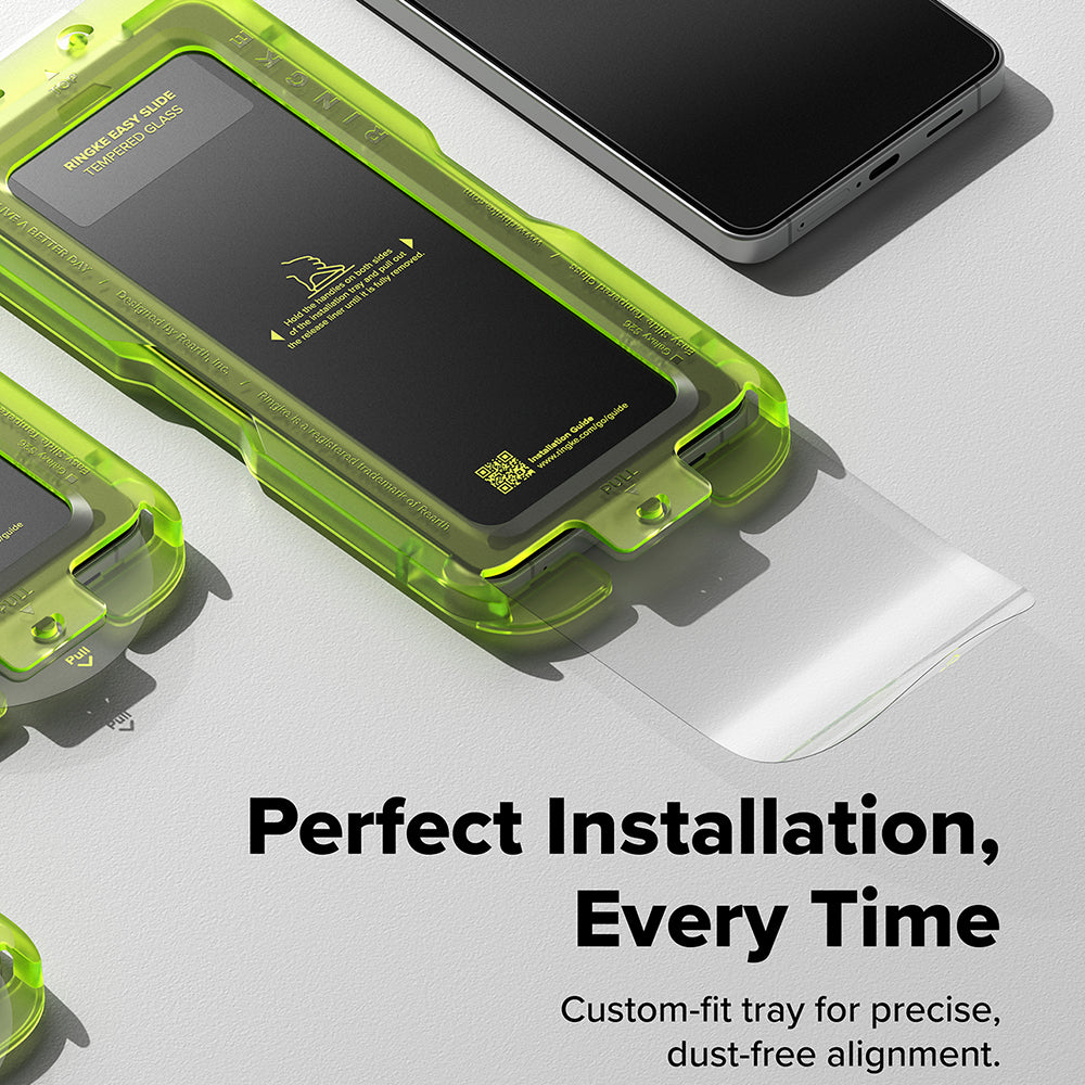 Ringke Easy Slide -näytönsuojakalvo Samsung Galaxy S26 S942:lle, karkaistu lasi, täysliima, 2 kappaleen setti
