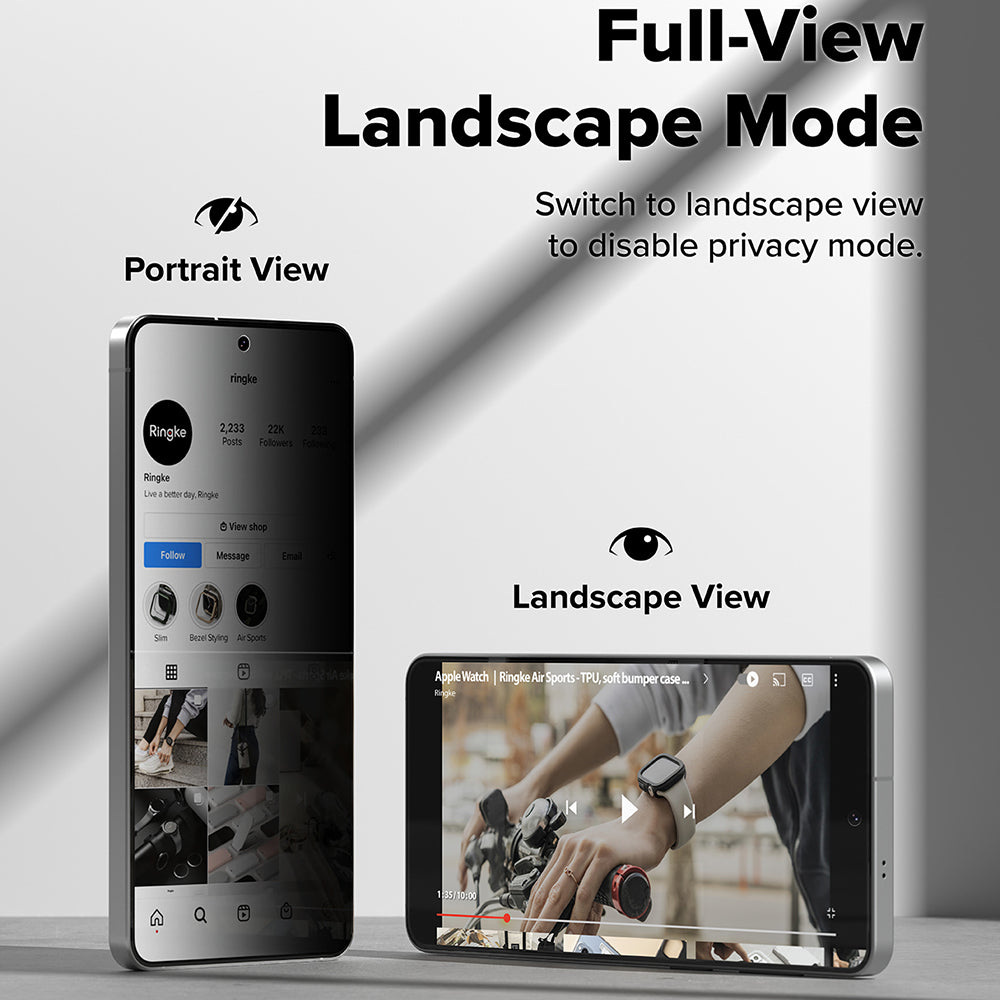 Ringke Easy Slide -suojakalvo Samsung Galaxy S26:lle, karkaistu lasi, täysliima, 2 kappaleen setti, musta
