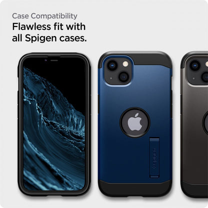 Spigen GlastR Align Master -näytönsuojakalvo Apple iPhone 17e / 16e / 14 / 13 Pro, karkaistu lasi, täysliima, musta AGL03725