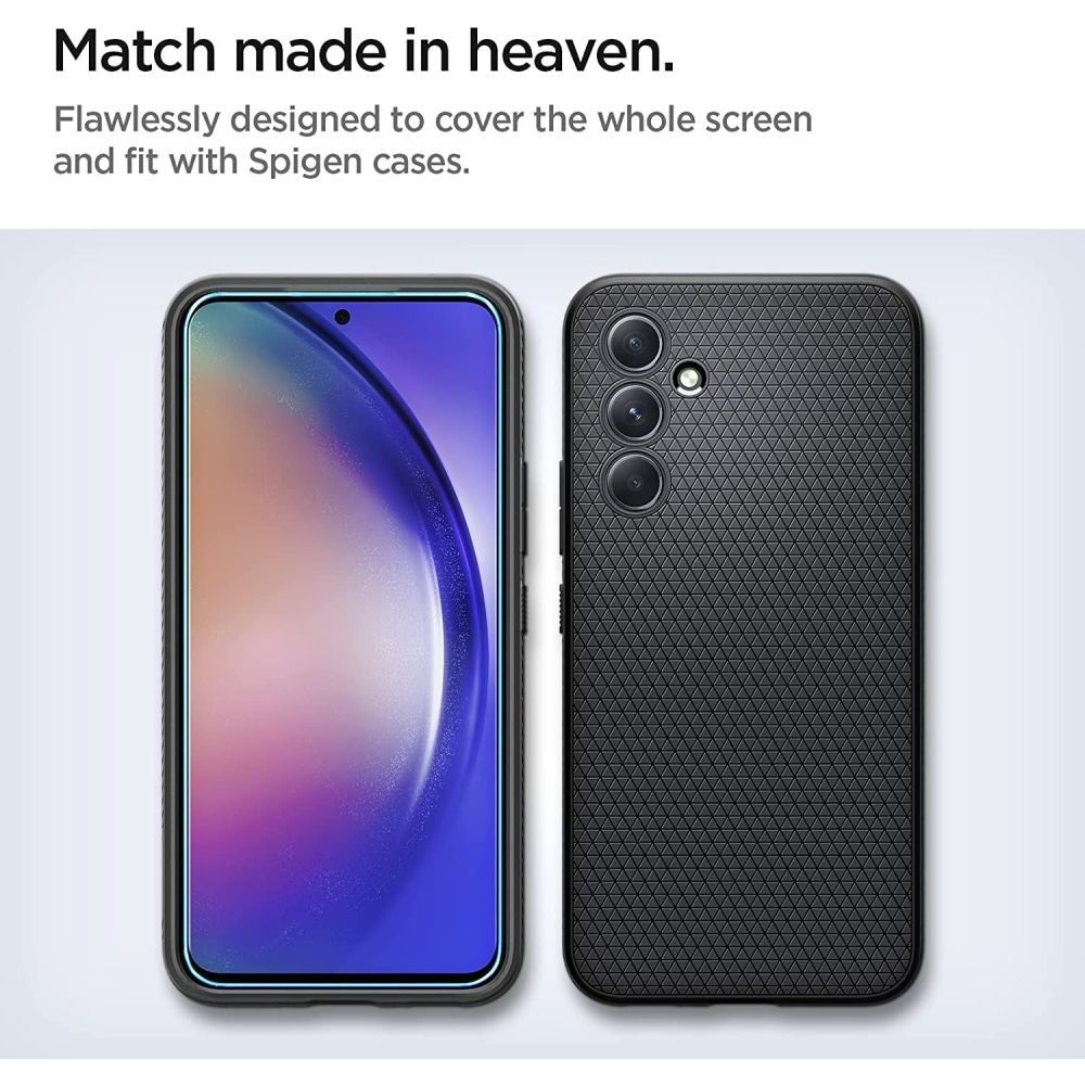 Spigen GlastR Align Master -näytönsuoja Samsung Galaxy A54 A546:lle, karkaistu lasi, täyshartsi, 2 kappaleen setti AGL05966