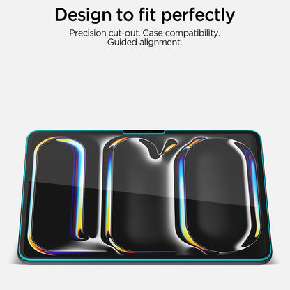Spigen GlastR Align Master T -näytönsuoja Apple iPad Pro 11 (2025) / Pro 11 (2024) varten, turvalasi, täysiliimainen AGL11699