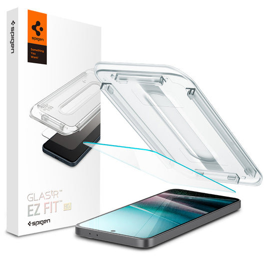 Spigen GlastR EZ FIT HD -suojakalvo Samsung Galaxy A37 5G / A36 A366 -puhelimille, karkaistu lasi, täysliima, 2 kappaleen setti AGL11365