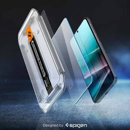 Spigen GlastR EZ FIT HD -suojakalvo Samsung Galaxy A37 5G / A36 A366 -puhelimille, karkaistu lasi, täysliima, 2 kappaleen setti AGL11365