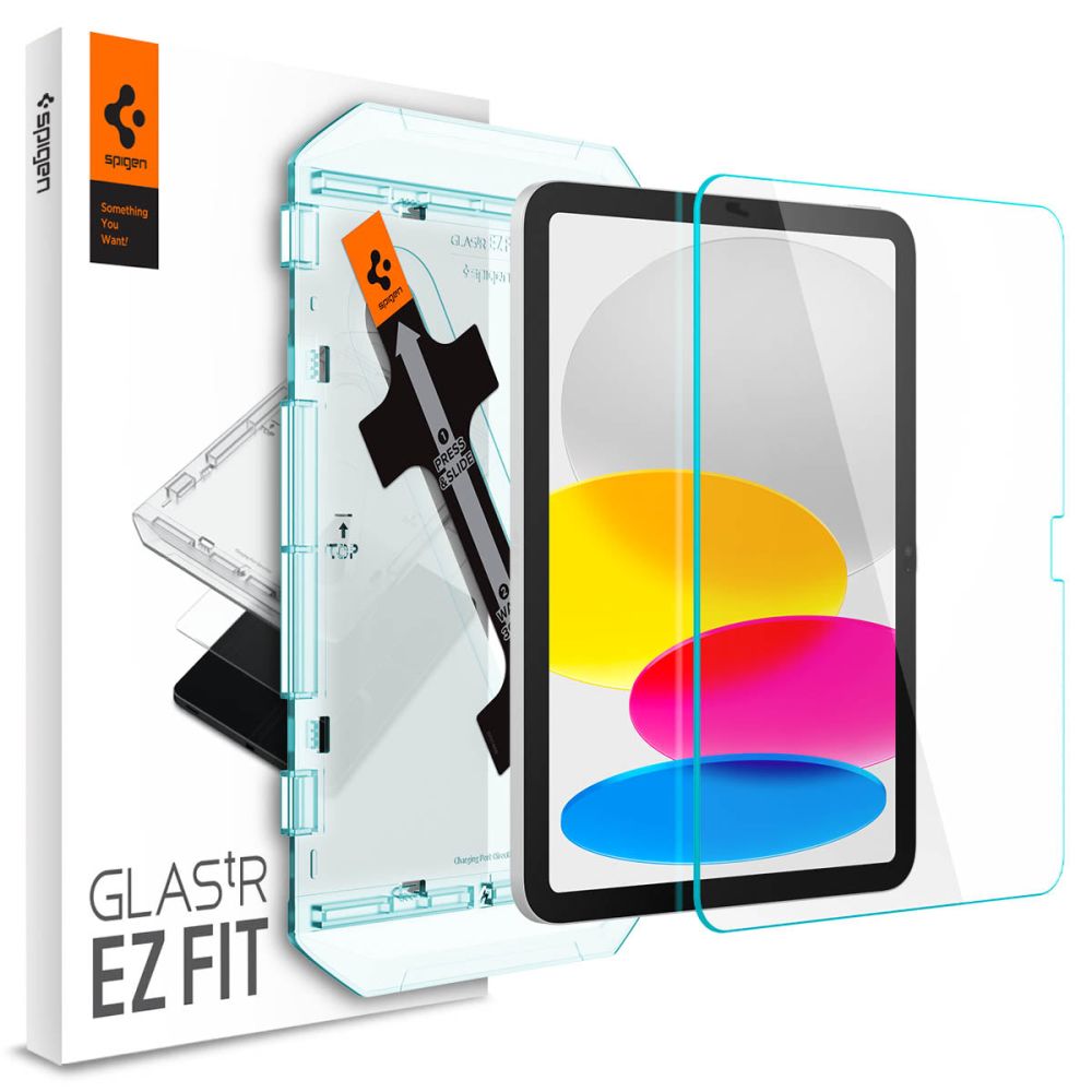 Spigen GlastR EZ FIT -näytönsuoja Apple iPadille (2025) / (2022), karkaistu lasi, Full Glue AGL05554