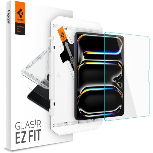 Spigen GlastR EZ FIT -suojakalvo Apple iPad Pro 13 (2024) -laitteelle, Turvalasi, Full Glue AGL07793