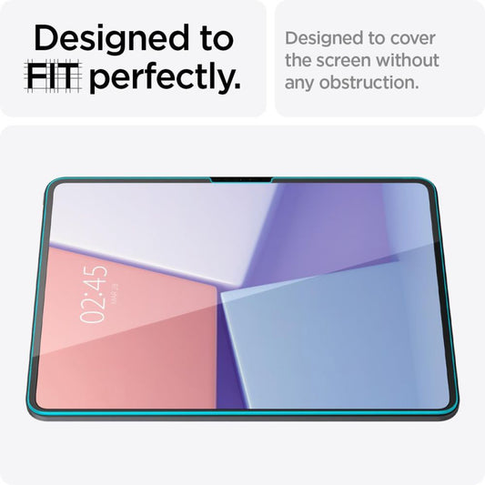Spigen GlastR EZ FIT -suojakalvo Apple iPad Pro 13 (2024) -laitteelle, Turvalasi, Full Glue AGL07793