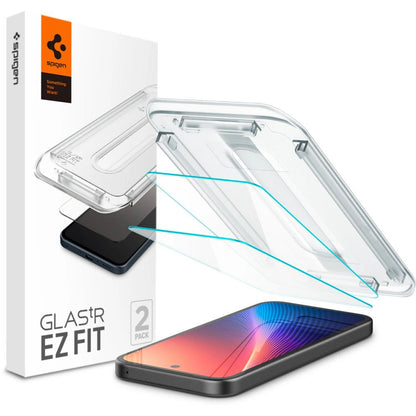 Spigen GlastR EZ FIT -suojakalvo Google Pixel 9a -puhelimelle, Panssarilasi, Täysliima, 2 kappaleen setti AGL08938