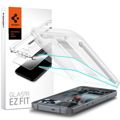 Spigen GlastR EZ FIT -suojakalvo Nothing Phone (3) -puhelimelle, Turvalasi, Täysliima, 2 kappaleen setti AGL10165