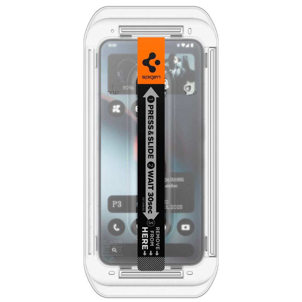 Spigen GlastR EZ FIT -suojakalvo Nothing Phone (3) -puhelimelle, Turvalasi, Täysliima, 2 kappaleen setti AGL10165