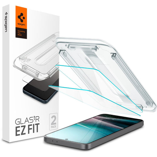 Näytönsuoja Spigen GlastR EZ FIT Samsung Galaxy A36 A366:lle, karkaistu lasi, täyshartsi, 2 kappaleen setti AGL09202
