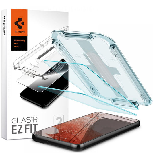 Spigen GlastR EZ FIT -näytönsuoja Samsung Galaxy S22 5G S901:lle, karkaistu lasi, täysiliimainen, 2 kappaleen setti AGL04151