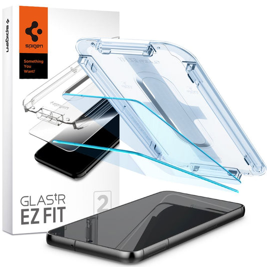 Spigen GlastR EZ FIT -näytönsuojakalvo Samsung Galaxy S23 S911:lle, karkaistu lasi, täysliima, 2 kappaleen setti AGL05958