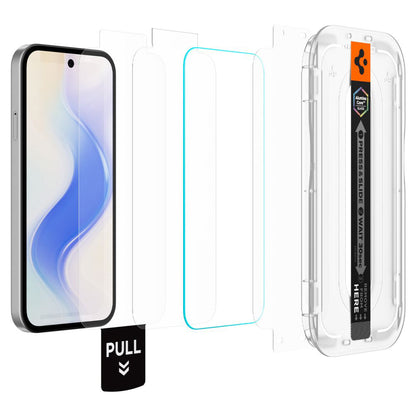 Spigen GlastR EZ FIT Pro HD -suojakalvo Google Pixel 10a:lle, Panssarilasi, Täysliima, 2 kappaleen setti AGL11364