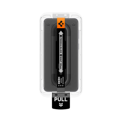 Spigen GlastR EZ FIT Pro HD -suojakalvo Samsung Galaxy A57 5G:lle, Turvalasi, Täysliima, 2 kappaleen setti AGL11397