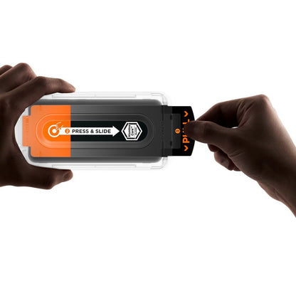 Spigen GlastR EZ FIT Pro HD -näytönsuojakalvo Samsung Galaxy S25 FE:lle, karkaistu lasi, täysliima, 2 kappaleen setti