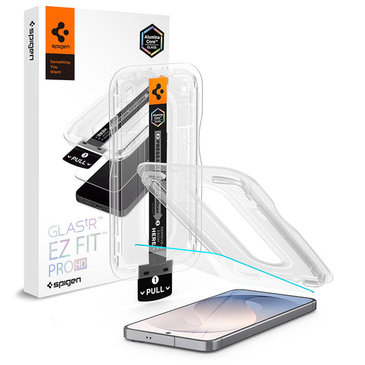 Näytönsuoja Spigen GlastR EZ FIT Pro HD Samsung Galaxy S26 FE S741:lle, Karkaistu lasi, Täysiliima AGL11996