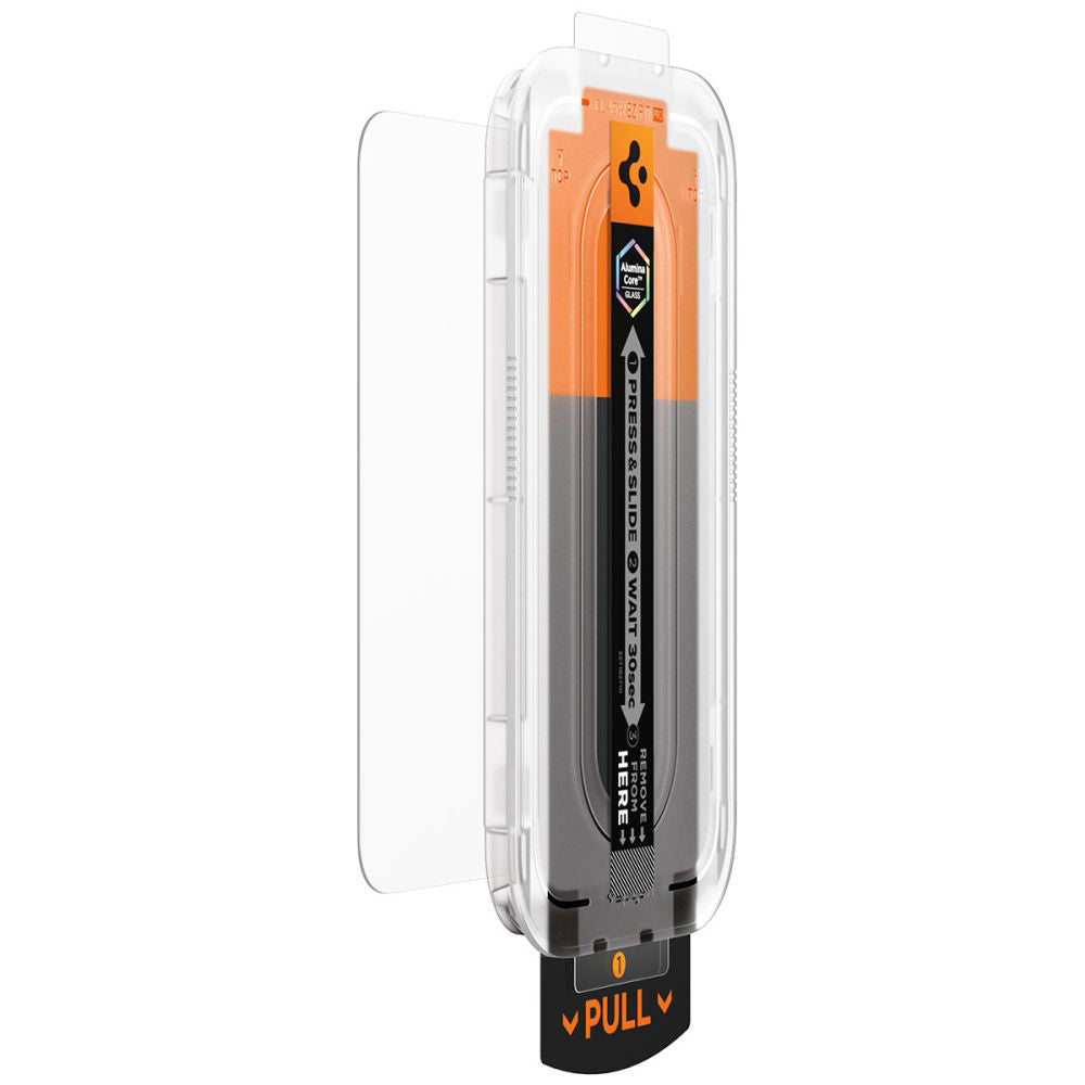 Spigen GlastR EZ FIT Pro -suojakalvo Apple iPhone 17 Airille, Turvalasi, Täysliima