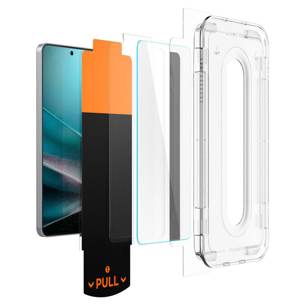 Suojakalvo Spigen GlastR EZ FIT Pro Samsung Galaxy S25 Edge S937 -puhelimelle, Karkaistu lasi, Täysliima