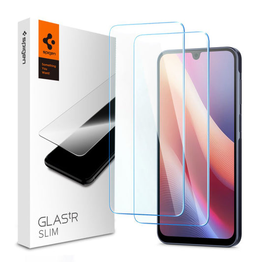 Spigen GlastR Slim -näytönsuojakalvo Samsung Galaxy A26 A266 / A16 5G A166 / A16 4G A165 -puhelimille, Panssarilasi, Täysliima, 2 kappaleen setti