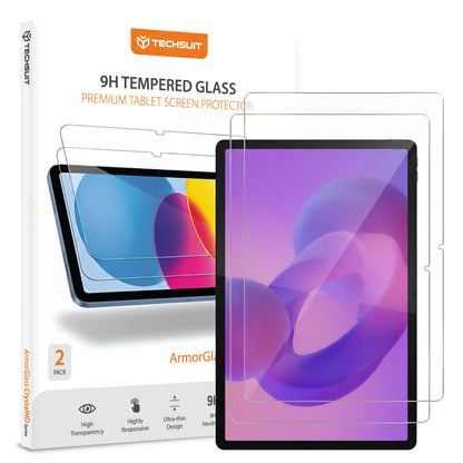 Suojakalvo Techsuit ArmorGlass CrystalHD Lenovo Idea Tab Plus -laitteelle, Turvalasi, Full Glue, 2 kappaleen setti